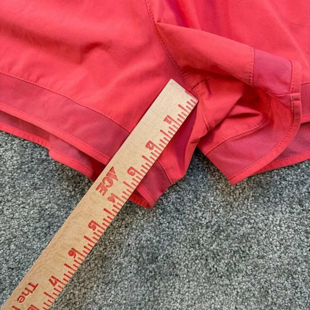 Athleta Shorts Womens Small Peach High Rise Mesh Racer Run 3 Inch Athletic